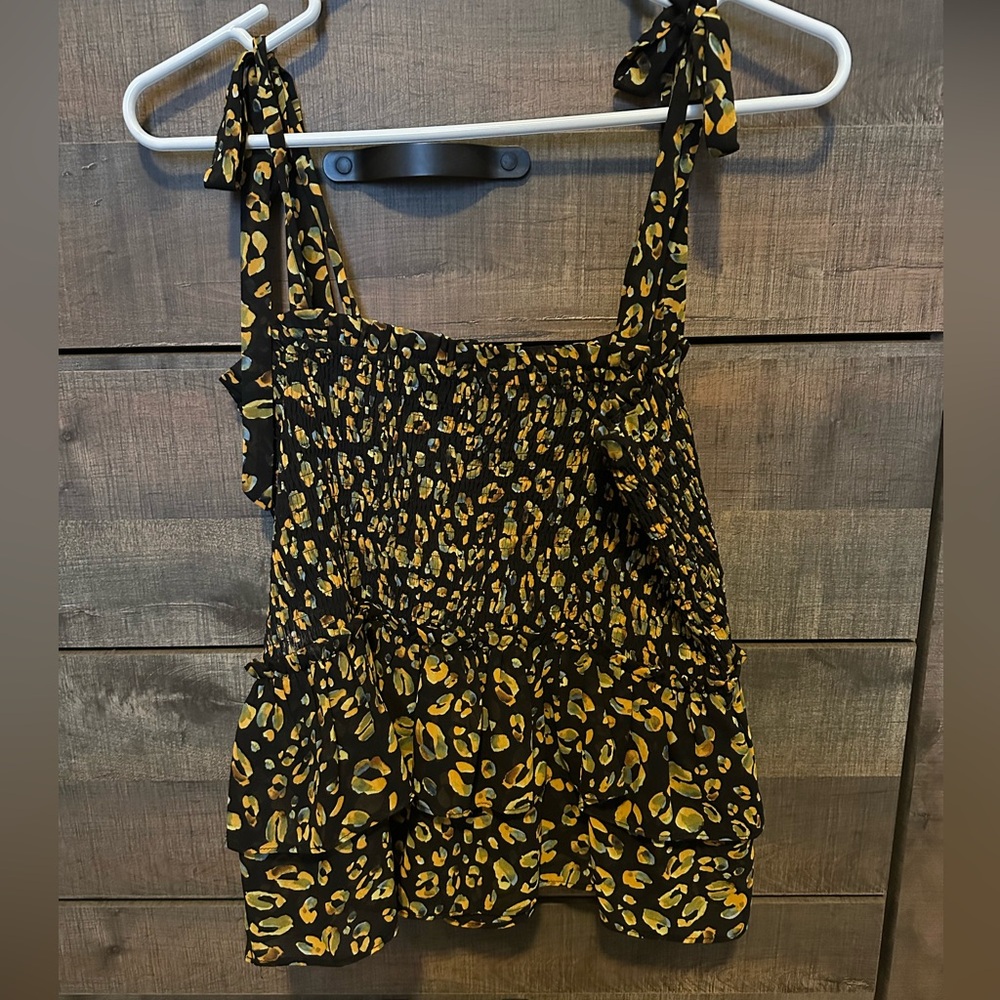 Lost + Wander dance all night ruffle tank top